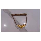 12Kt- 2 Leaf Tie Clip