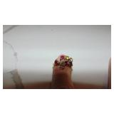 10Kt Mothers Ring, 1-Stone Missing