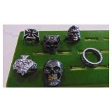 6-Biker Style Rings