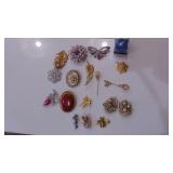 Assorted Pins and Misc Jewelry