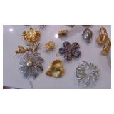 Assorted Vintage Pins and Misc Jewelry