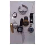 6-Mens Watches for Parts or Repair