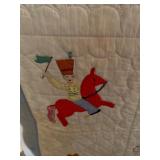 Vintage Nursery Rhyme Themed Baby Quilt