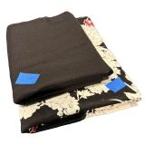 High Quality Fabric - Black & White Pieces