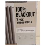 100% BLACKOUT 2 PK WINDOW PANELS
