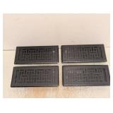 NEW 4-PK DECOR GRATES ORIENTAL FLOOR REGISTER BLACK