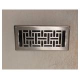 NEW 4-PK DECOR GRATES ORIENTAL FLOOR REGISTER CHROME