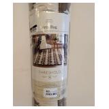 NEW THRESHOLD AREA RUG BROWN & WHITE PATTERNED 5FT X 7FT