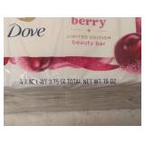 2 NEW DOVE FROSTED PLUM BERRY LIMITED EDITION BEAUTY BAR SOAP 4-PK