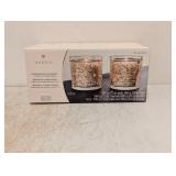 NEW ABARIA POMEGRANATE & GILDED BAY SCENTED CANDLES 2PK