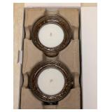 NEW ABARIA POMEGRANATE & GILDED BAY SCENTED CANDLES 2PK