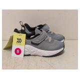 NEW ALL IN MOTION PEYTON KIDS SNEAKERS SIZE 5 GRAY