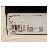 NEW CONVERSE YOUTH SNEAKERS SIZE 1 WHITE/GARNET/NAVY