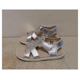 NEW KIDS SEE KAI RUN BASICS SANDALS SIZE 11 SILVER METALLIC