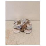 NEW KIDS SEE KAI RUN BASICS SANDALS SIZE 11 SILVER METALLIC