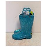 NEW WESTERN CHIEF TODDLER ABBY GLITTER LIGHTED BOOTS SIZE 6