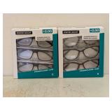 (2) NEW FOSTER GRANT +2.00 READING GLASSES 3PK