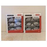(2) NEW FOSTER GRANT +3.00 READING GLASSES 3PK