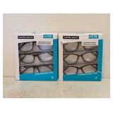 (2) NEW FOSTER GRANT +1.75 READING GLASSES 3PK