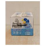 NEW GENIUS GOURMET SPARKLING PROTEIN WATER BLUE RASPBERRY LEMONADE 15PK