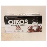 NEW OIKOS PROTEIN SHAKE CHOCOLATE 18PK