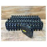 Circuit Breaker, 15A, 1P, 10Ka, 120Vac lot of 30