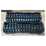 Circuit Breaker, 15A, 1P, 10Ka, 120Vac lot of 30