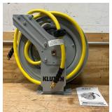 *Klutch Auto-Rewind Air Hose Reel with 1/2in.. x 50ft. Oil-Resistant Rubber Hose, 300 PSI #113704 Msrp $349.99