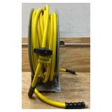 Klutch Auto-Rewind Air Hose Reel with 1/2in. x 100ft. Oil-Resistant Rubber Hose, 300 PSI #113703 Msrp $579.99