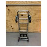 2-in-1 Aluminum Folding Hand Truck 400 lbs. Capacity heavy-duty Industrial Collapsible cart with Rubber Wheels