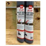 5 ft. x 6 ft. Gray PVC Shower Pan Liner Roll (lot of 2)