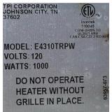 E4310TRPW 120V 1000W Wall Heater Msrp $264.32