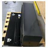 Northern Tool + Equipment Underbody Truck Toolbox with Drop Door, 60in. x 17in. x 18in., Steel, Gloss Black, T-Handle Latches #52878 Msrp $509.99 SC1845