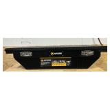 Northern Tool + Equipment Short Bed Low-Profile Crossover Truck Toolbox with Removable Tray, 63in. x 20in. x 13in., Aluminum, Gloss Black, Pull Handle Latches #41911 Msrp $449.99