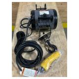 Bannon Compact Electric Cable Hoist, 1100-Lb. Capacity, 95ft. Lift, 110 Volts, 1 Phase #54293 Msrp $1,299.99