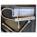 Hampton Bay Light Fixture Hardware Kit with Mounting Rods & 6-Outlet Power Strip