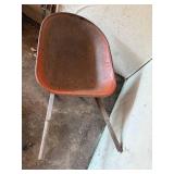 Vintage Red Wheelbarrow with Wooden Handles