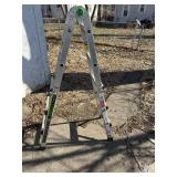 AMT013 Aluminum Ladder - 3-5 ft Step / 7-11 ft Extension, 300 lb Type 1A