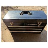 Husky 4-Drawer Tool Chest with Top Lid - Black Steel Toolbox