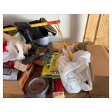 Assorted Workshop Hardware & Garden Supplies - Green Round Ring with White Bucket