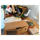 Assorted Workshop Hardware & Garden Supplies - Green Round Ring with White Bucket