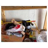 Assorted Workshop Hardware & Garden Supplies - Green Round Ring with White Bucket