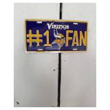 BAR Sign on Weathered Wood with Vikings #1 FAN Plate & Salvage Lumber Lot