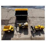 Tonka Vintage Construction Toy Trucks - Dump Truck, Forklift & Loaders Set