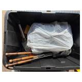Wood-Handled Hand Tools - Set in Black Storage Tote with Yellow Lid