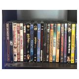 DVDs - Mixed Movie Titles Collection on Shelf