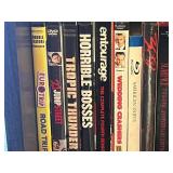 Assorted Comedy & Action DVD Collection - Shelf of Popular Titles