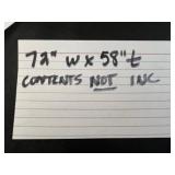 Entertainment Center TV Stand - 72in Wide, Black Wood, Open Shelves - contents not inc