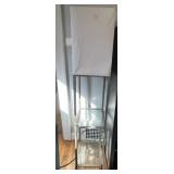 Industrial Floor Lamp - Glass Shelves, Metal Frame