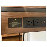 End Table - Wood Top 36 x 18 with Built-In Duplex Outlets & USB Ports